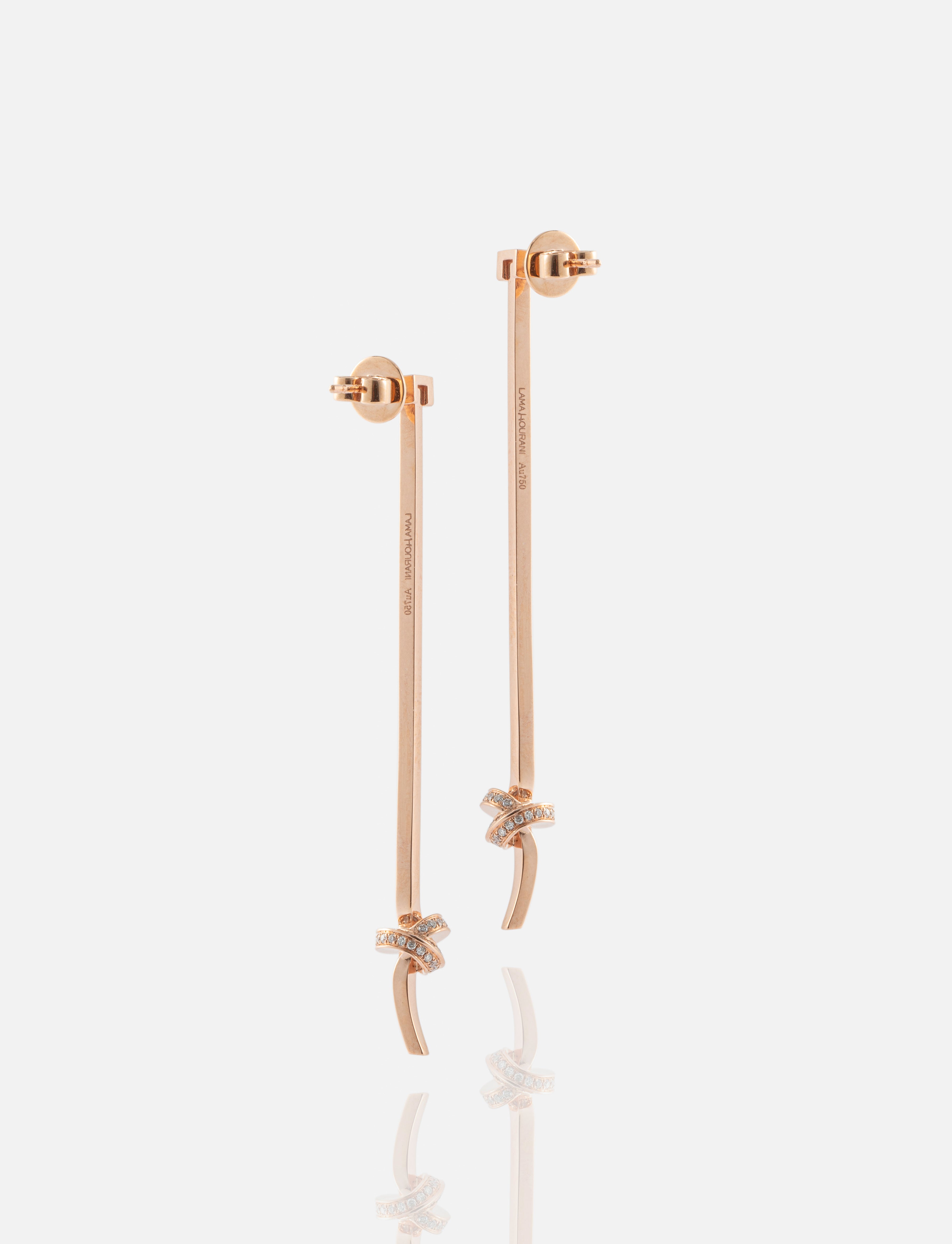 Rose gold Promise Knot Earrings