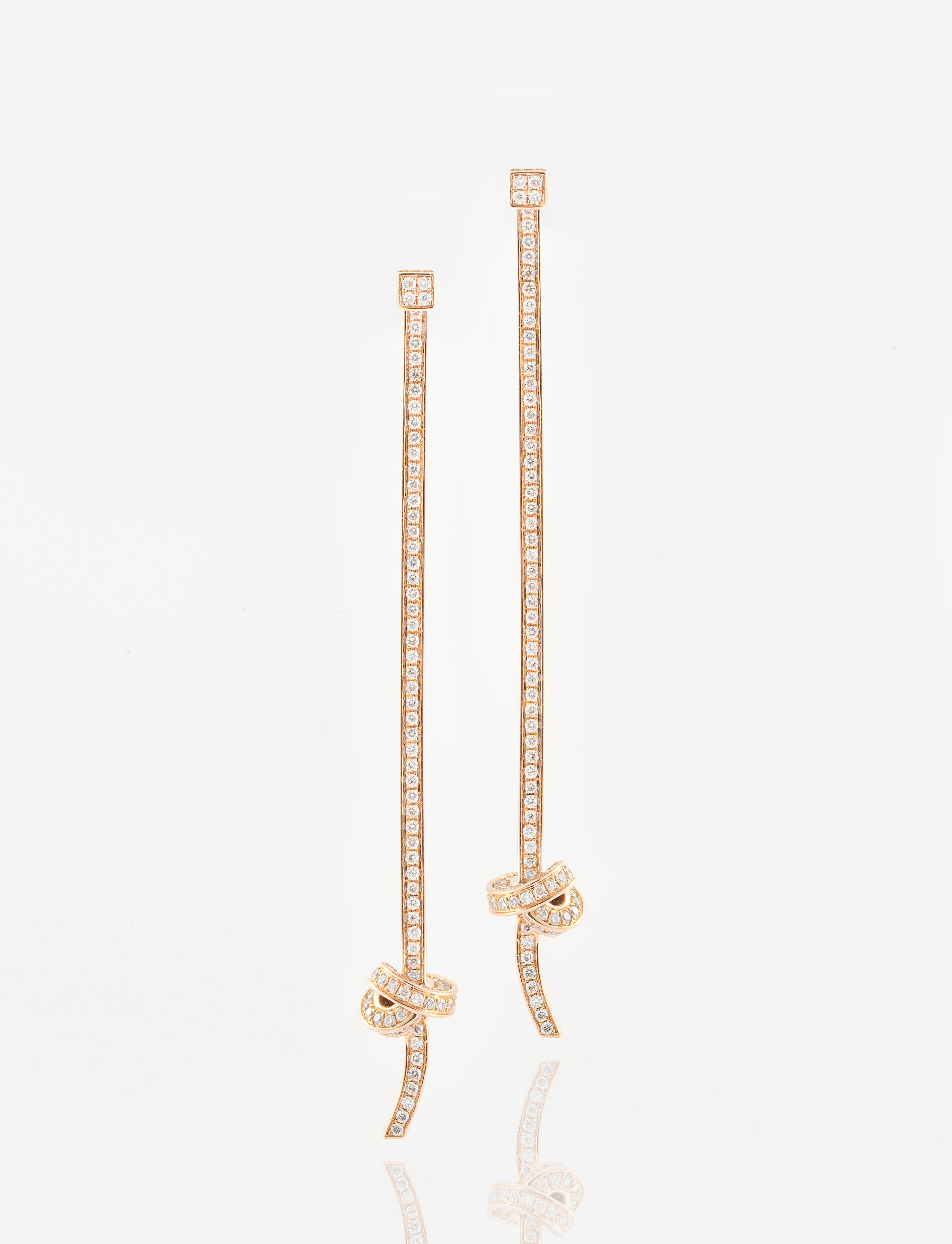 Rose gold Promise Knot Earrings