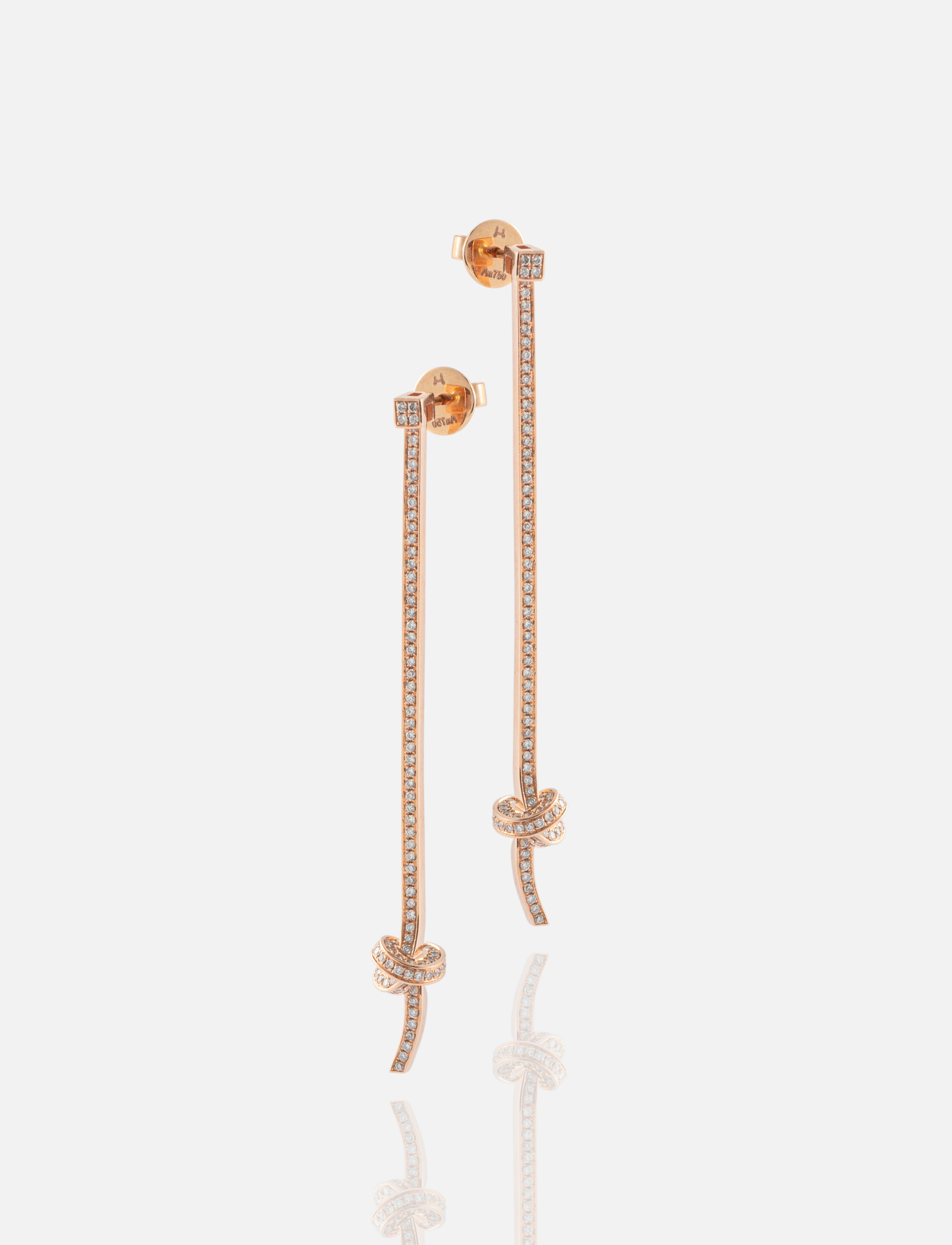 Rose gold Promise Knot Earrings