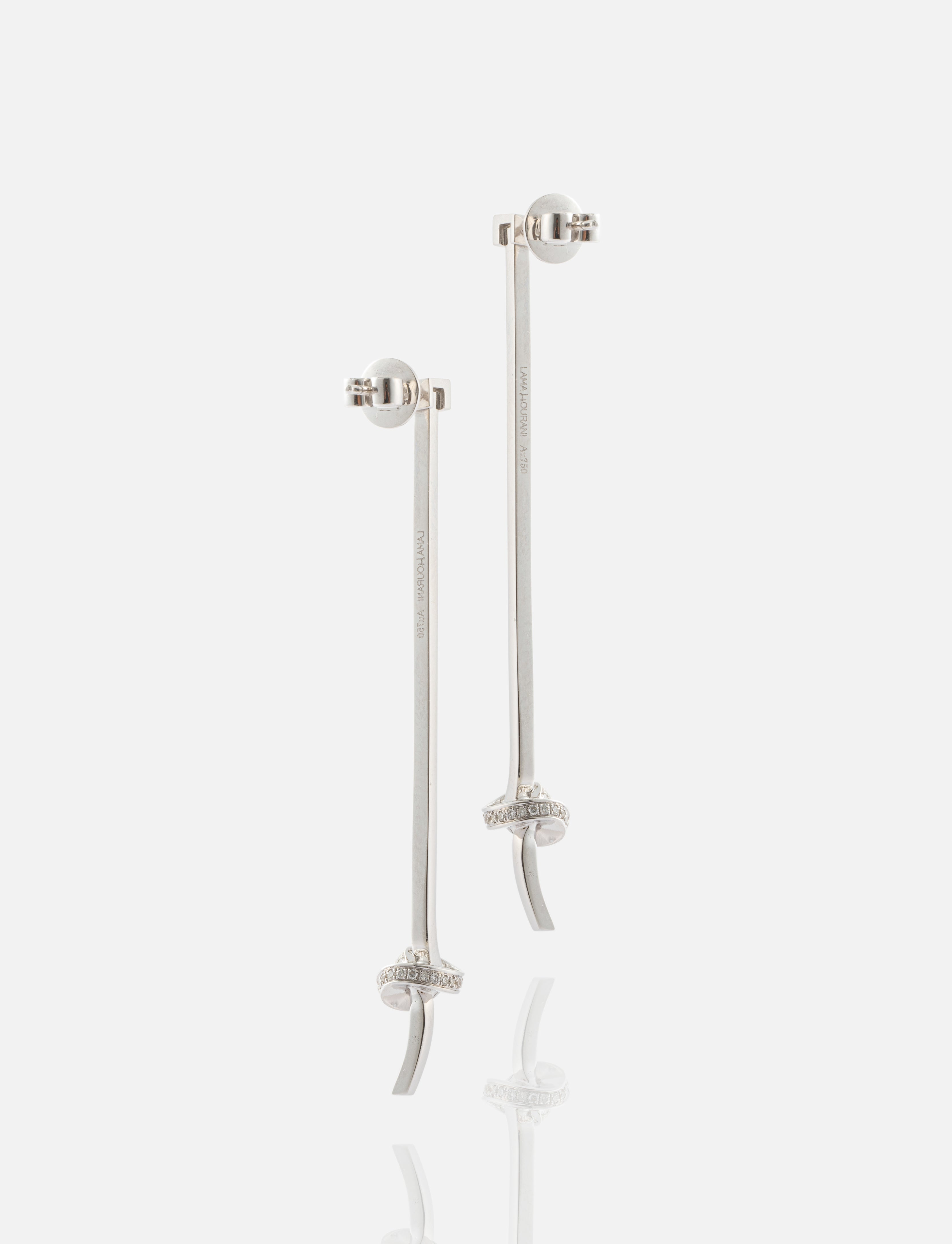 White Gold Promise Knot Earrings