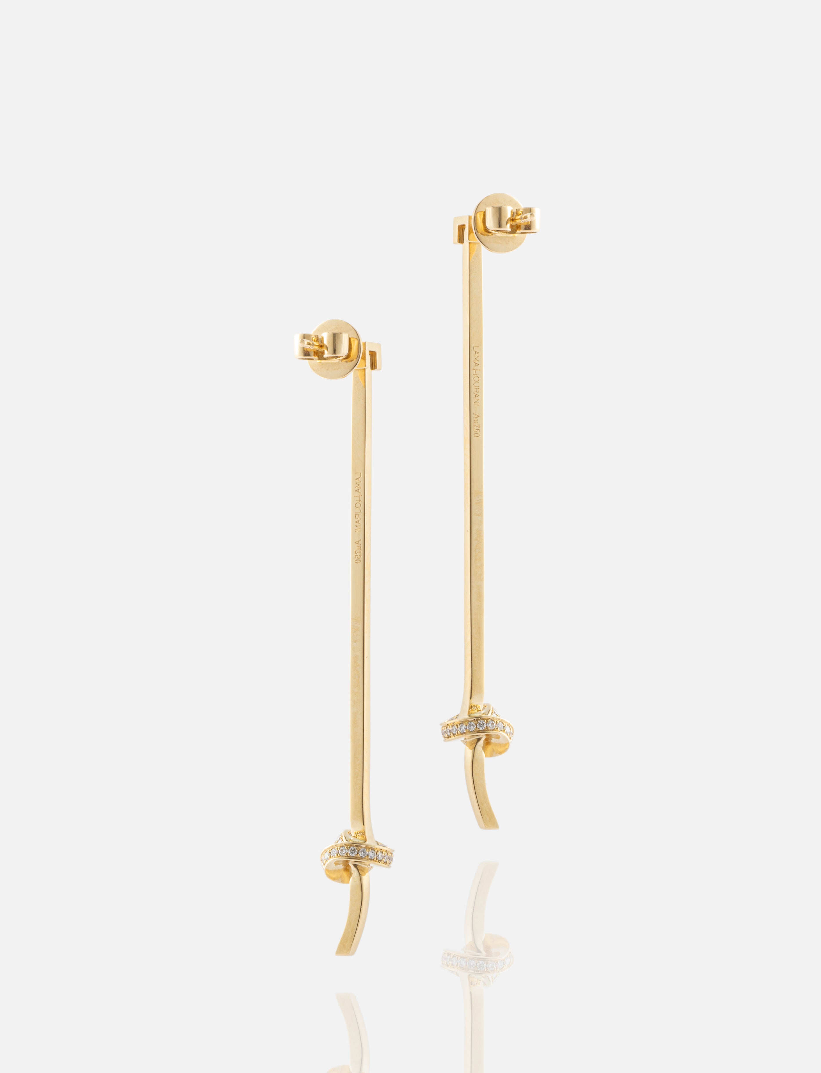 Yellow gold Promise Knot Earrings