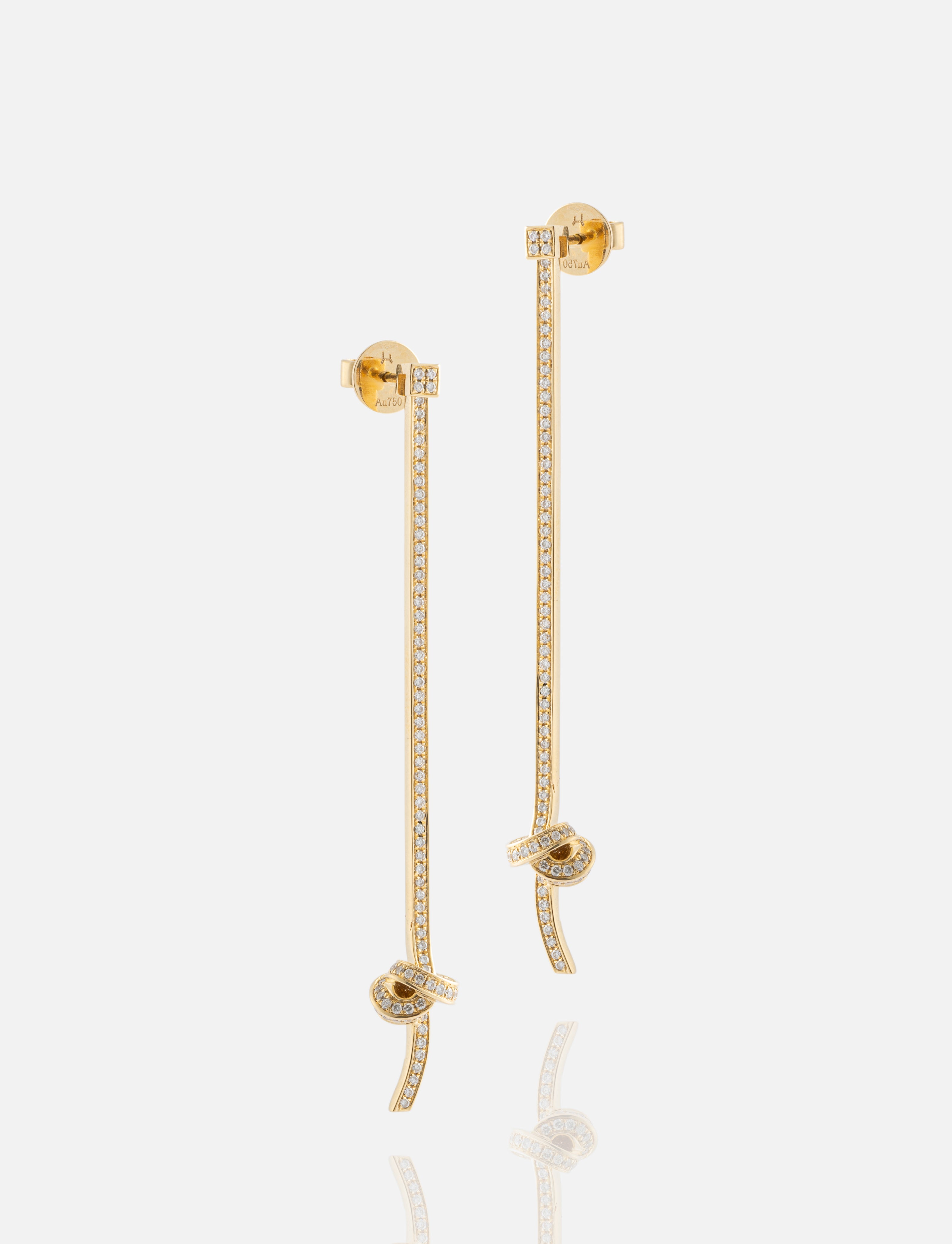Yellow gold Promise Knot Earrings