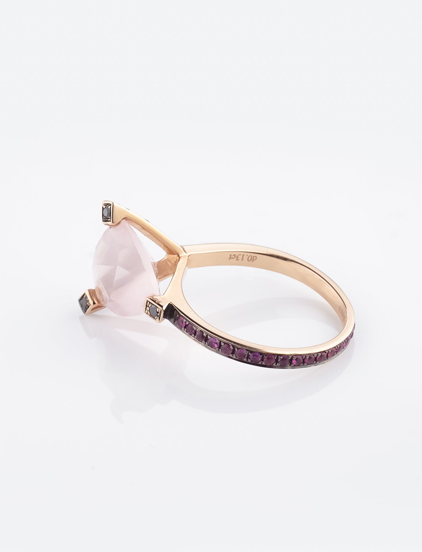 Rosey Side Rock Ring