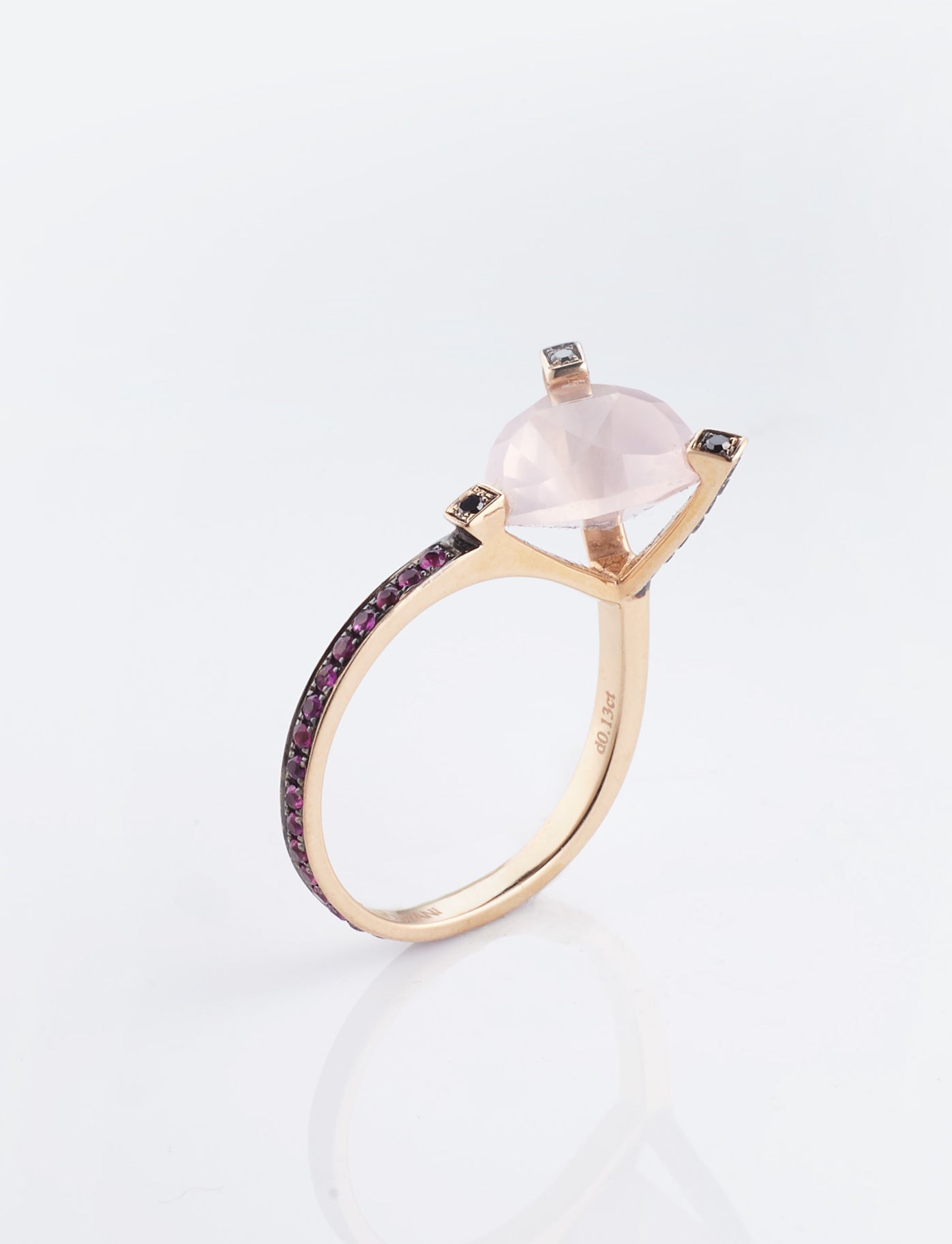 Rosey Side Rock Ring