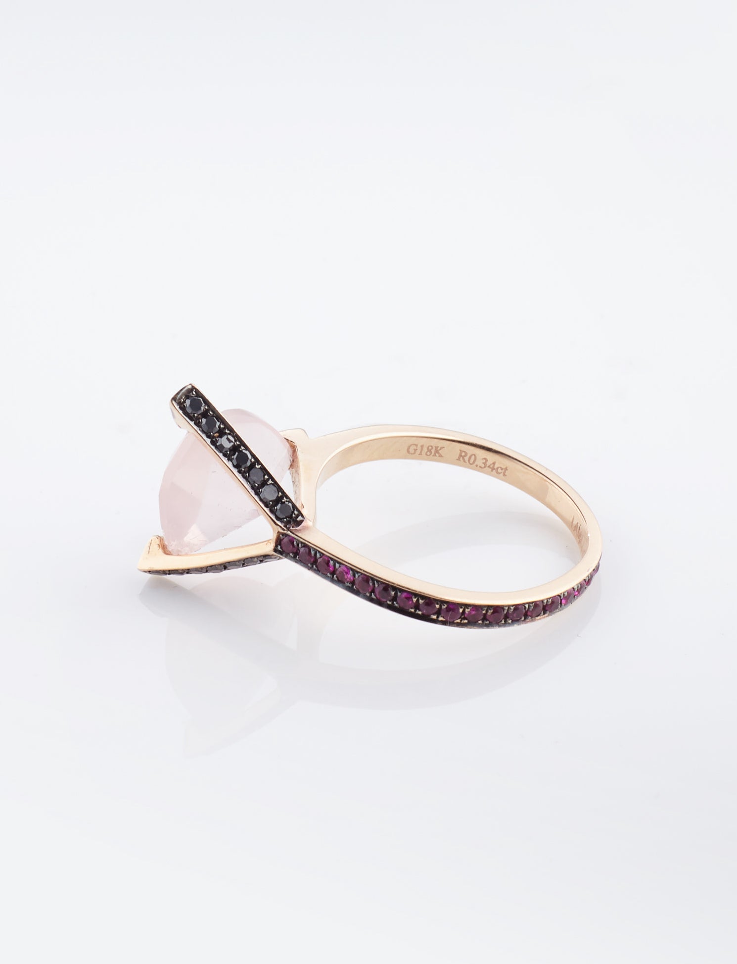 Rosey Side Rock Ring