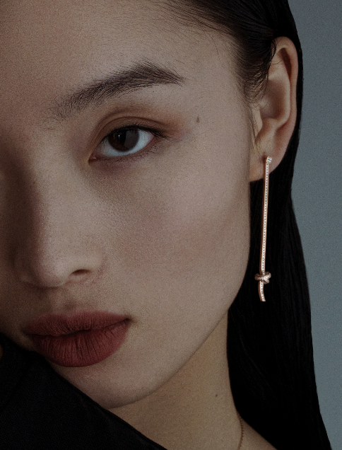 Rose gold Promise Knot Earrings