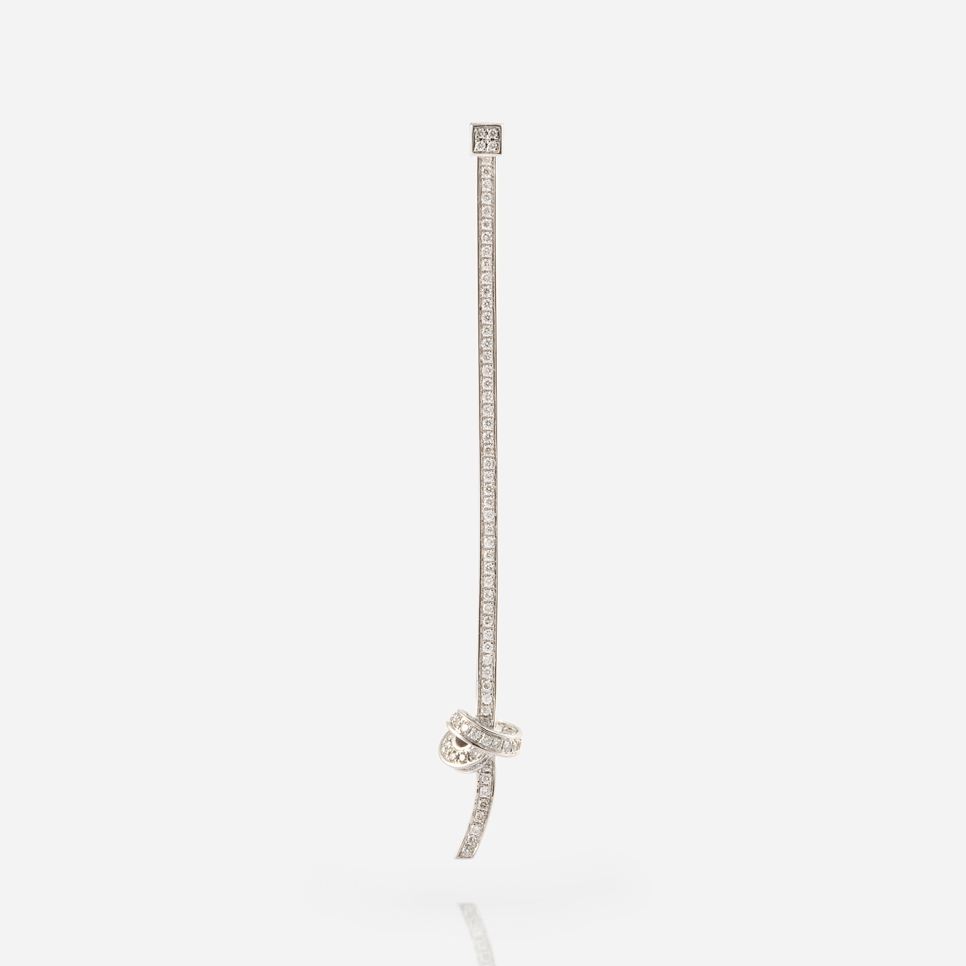 White Gold Promise Knot Earrings