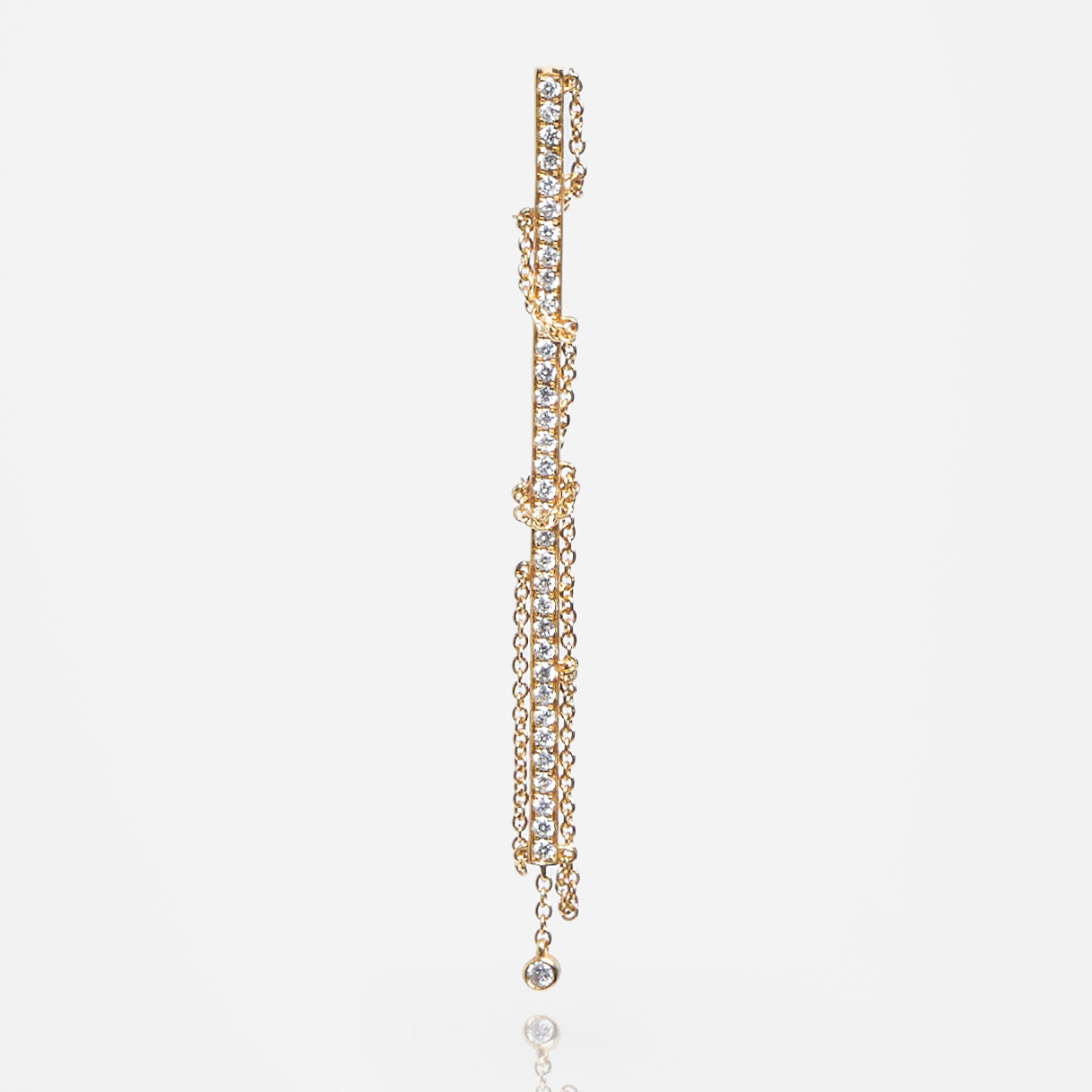 White Stream Single Earring