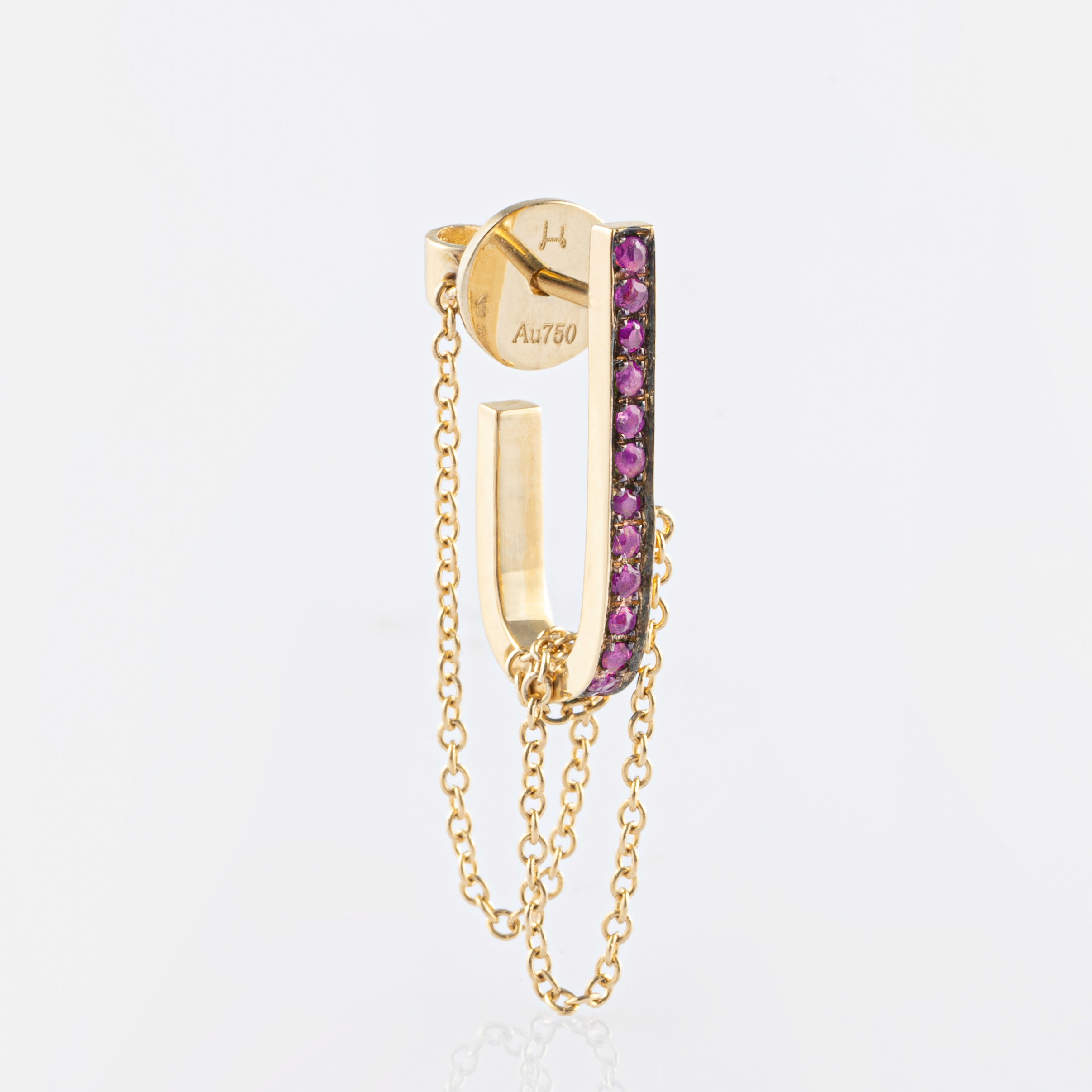Tangled-Ruby Single Earring